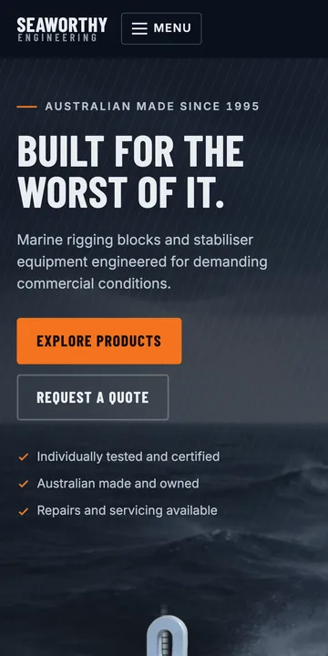 seaworthyeng.com.au rebuild on a phone